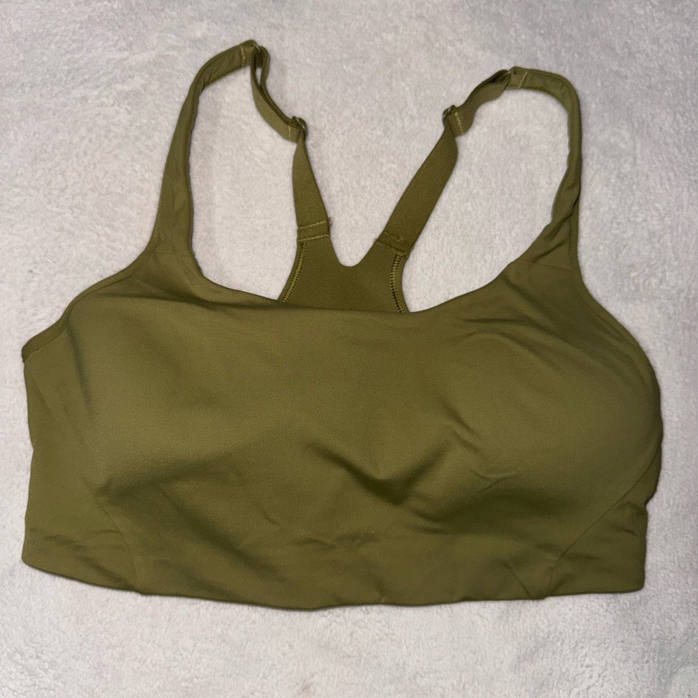 lululemon all powered up bra Olive Green Sports Bra